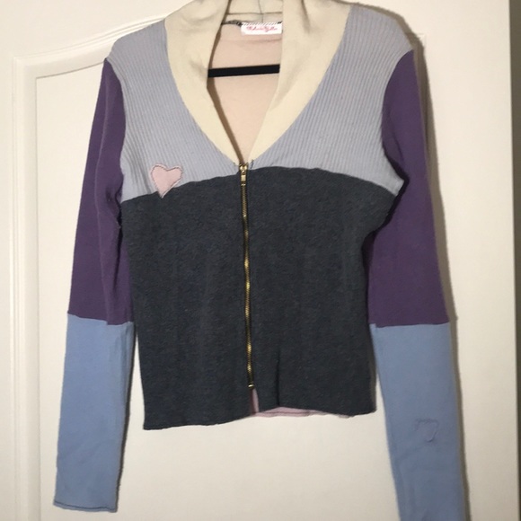 Cashmere multi color zip sweater - Picture 5 of 5